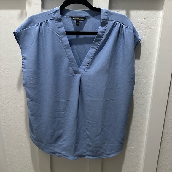 Banana Republic Tops - Banana Republic Light Blue V-Neck Blouse